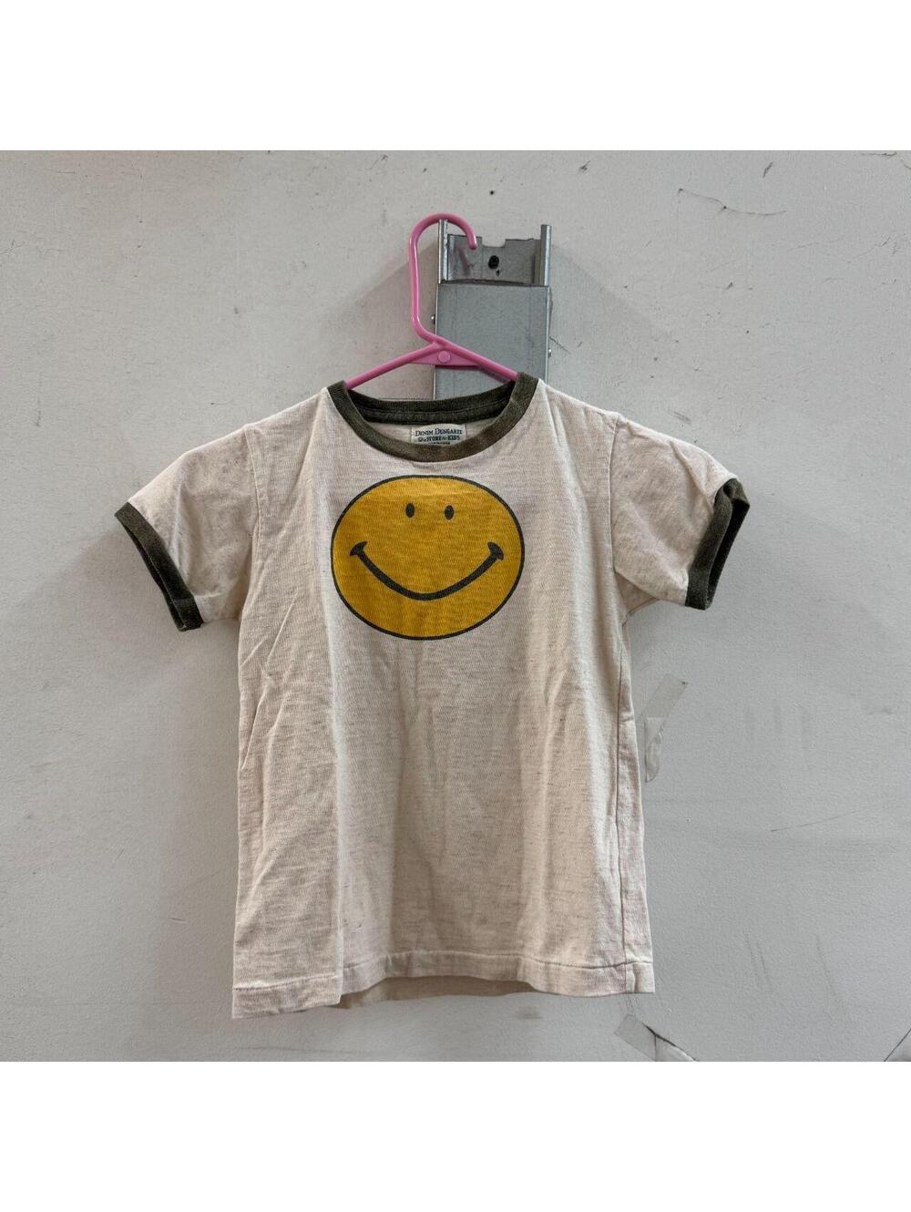 Japanese DENIM DUNGAREE Smiley Graphic Baby Tee